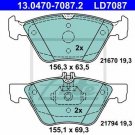 ATE 13.0470-7087.2 Brake Pad Set, disc brake for CHRYSLER, MERCEDES-BENZ