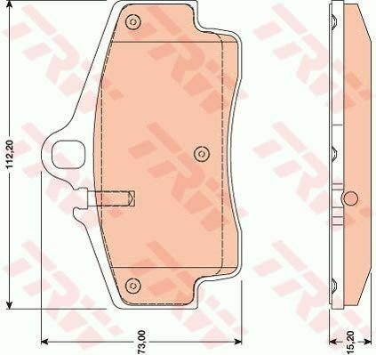 TRW GDB1757 Brake Pad Set, disc brake for PORSCHE