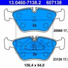 ATE 13.0460-7138.2 Brake Pad Set, disc brake for DAIMLER, JAGUAR