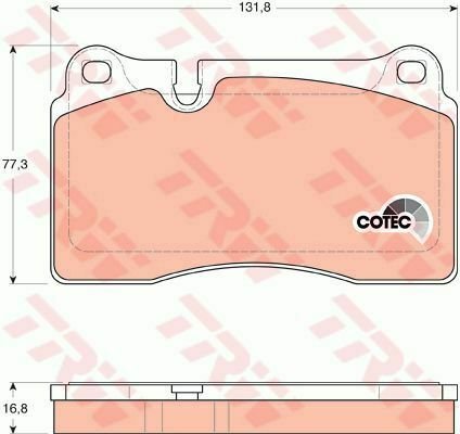 TRW GDB1670 Brake Pad Set, disc brake for VW