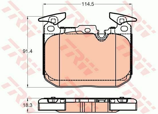 TRW GDB2031 Brake Pad Set, disc brake for BMW