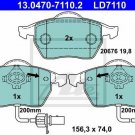 ATE 13.0470-7110.2 Brake Pad Set, disc brake for AUDI, SEAT, SKODA, VW