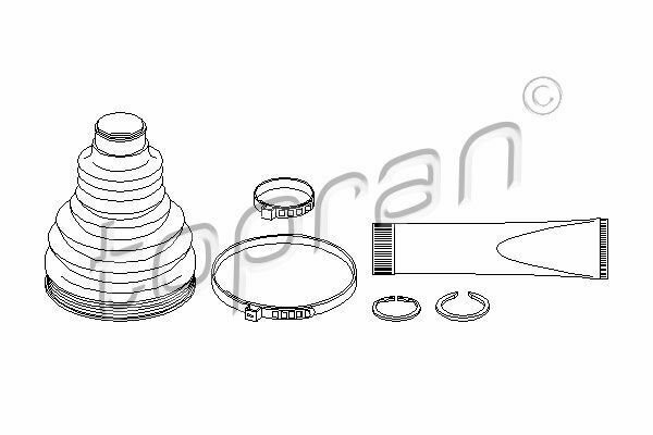 TOPRAN 113003 Bellow Set, drive shaft for AUDI