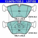 ATE 13.0470-7155.2 Brake Pad Set, disc brake for BMW, MG
