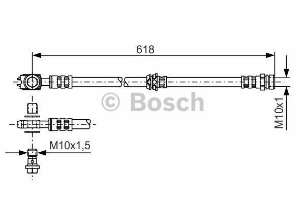 BOSCH 1987481173 Brake Hose for VW