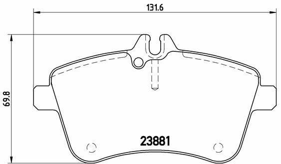 BREMBO P50057 Brake Pad Set, disc brake for MERCEDES-BENZ