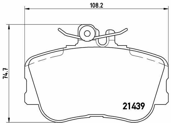 BREMBO P06017 Brake Pad Set, disc brake for MERCEDES-BENZ