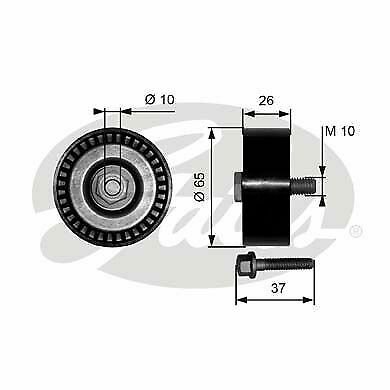 GATES T36300 Deflection/Guide Pulley, v-ribbed belt for AUDI, SKODA, VW
