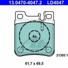 ATE 13.0470-4047.2 Brake Pad Set, disc brake for CHRYSLER, MERCEDES-BENZ