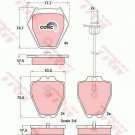 TRW GDB1381 Brake Pad Set, disc brake for AUDI, VW