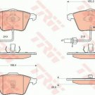 TRW GDB1528 Brake Pad Set, disc brake for AUDI, SKODA