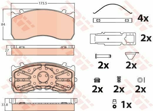 TRW GDB5073 Brake Pad Set, disc brake