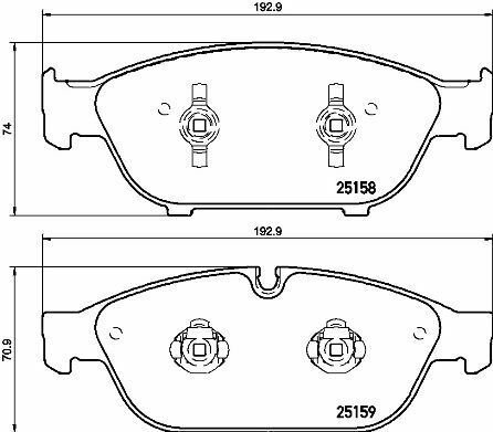 BREMBO P85127 Brake Pad Set, disc brake for AUDI