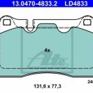 ATE 13.0470-4833.2 Brake Pad Set, disc brake for SEAT, VW