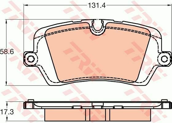 TRW GDB2029 Brake Pad Set, disc brake for LAND ROVER