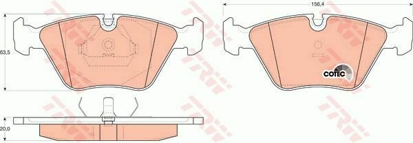 TRW GDB916 Brake Pad Set, disc brake for BMW
