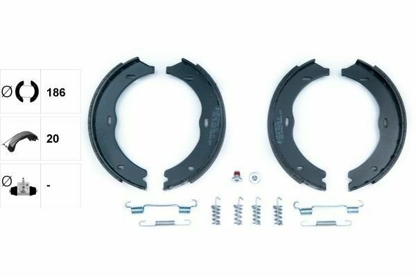 TEXTAR 91061900 Brake Shoe Set, parking brake for MERCEDES-BENZ