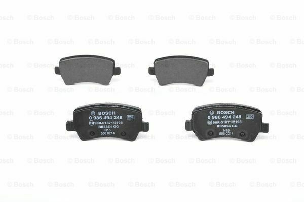 BOSCH 0986494248 Brake Pad Set, disc brake for FORD, LAND ROVER, VOLVO