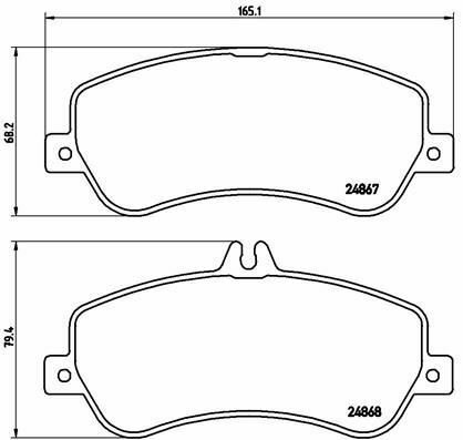 BREMBO P50086 Brake Pad Set, disc brake for MERCEDES-BENZ