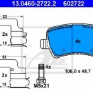 ATE 13.0460-2722.2 Brake Pad Set, disc brake for FORD, LAND ROVER, VOLVO