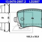 ATE 13.0470-2887.2 Brake Pad Set, disc brake for AUDI, SKODA, VW
