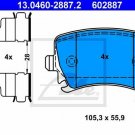 ATE 13.0460-2887.2 Brake Pad Set, disc brake for AUDI, SKODA, VW