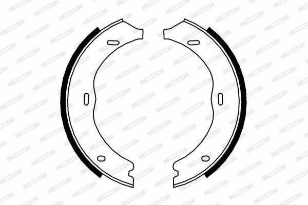FERODO FSB4003 Brake Shoe Set, parking brake for MERCEDES-BENZ