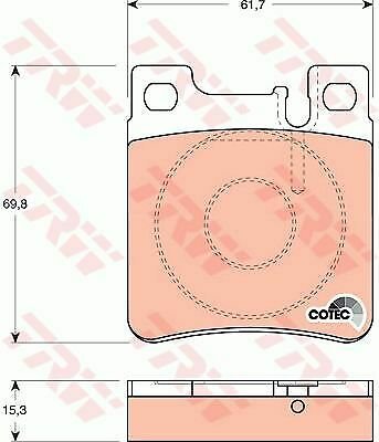 TRW GDB1123 Brake Pad Set, disc brake for CHRYSLER, MERCEDES-BENZ