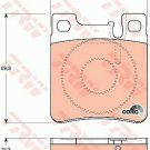 TRW GDB1123 Brake Pad Set, disc brake for CHRYSLER, MERCEDES-BENZ