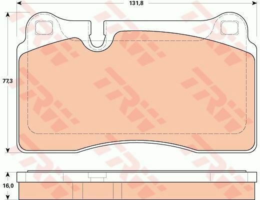 TRW GDB1912 Brake Pad Set, disc brake for AUDI, SEAT
