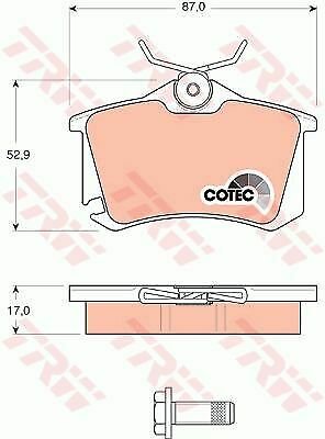 TRW GDB1578 Brake Pad Set, disc brake for AUDI, SEAT, VW