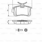 BOSCH 0986494515 Brake Pad Set, disc brake for AUDI, CITROËN, DS, FORD, PEUGEOT,