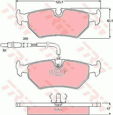 TRW GDB1258 Brake Pad Set, disc brake for CITRO&Atilde;�N, FIAT, LANCIA, PEUGEOT