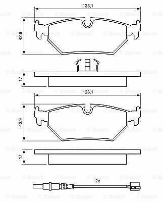 BOSCH 0986424027 Brake Pad Set, disc brake for CITRO&Atilde;�N, DAIMLER, FIAT, JAGUAR, L