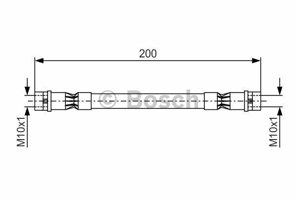 BOSCH 1987476402 Brake Hose for AUDI