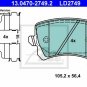 ATE 13.0470-2749.2 Brake Pad Set, disc brake for AUDI, SEAT, SKODA, VW