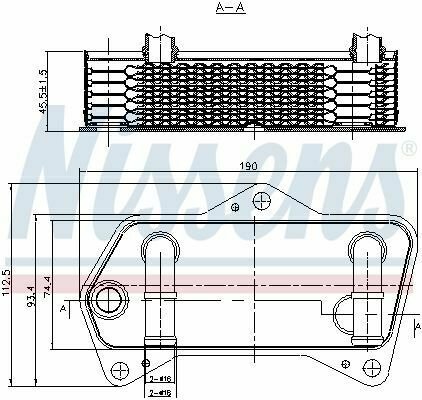 NISSENS 90653 Oil Cooler, automatic transmission for AUDI, SEAT, SKODA, VW