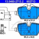 ATE 13.0460-2713.2 Brake Pad Set, disc brake for BMW, MINI