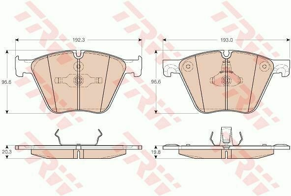 TRW GDB1964 Brake Pad Set, disc brake for BMW