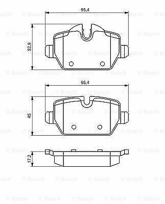BOSCH 0986494461 Brake Pad Set, disc brake for MINI