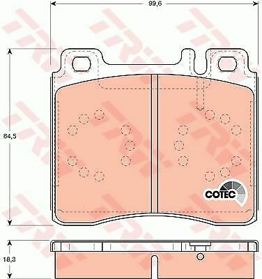 TRW GDB113 Brake Pad Set, disc brake for MERCEDES-BENZ