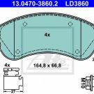 ATE 13.0470-3860.2 Brake Pad Set, disc brake for VW