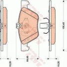 TRW GDB1815 Brake Pad Set, disc brake for MERCEDES-BENZ
