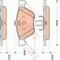 TRW GDB1815 Brake Pad Set, disc brake for MERCEDES-BENZ