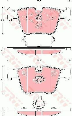 TRW GDB1675 Brake Pad Set, disc brake for MERCEDES-BENZ