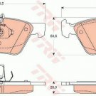 TRW GDB1215 Brake Pad Set, disc brake for CHRYSLER, MERCEDES-BENZ