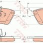 TRW GDB1215 Brake Pad Set, disc brake for CHRYSLER, MERCEDES-BENZ