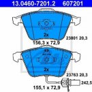ATE 13.0460-7201.2 Brake Pad Set, disc brake for AUDI, SEAT