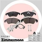 ZIMMERMANN 24743.190.2 Brake Pad Set, disc brake for AUDI