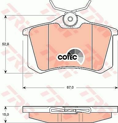 TRW GDB823 Brake Pad Set, disc brake for AUDI, CITRO&Atilde;�N, PEUGEOT, RENAULT, SEAT,